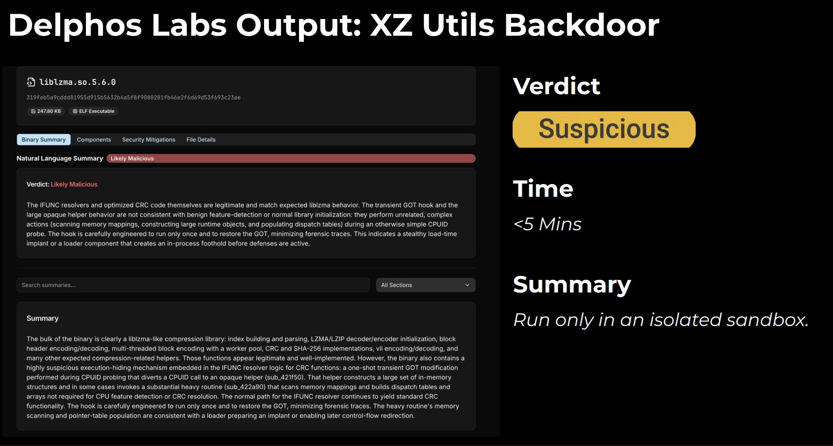 Delphos Labs analyzing the XZ Utils backdoor.
